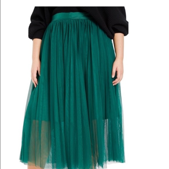 Eloquii Dresses & Skirts - ELOQUII - Green Tulle Maxi Skirt